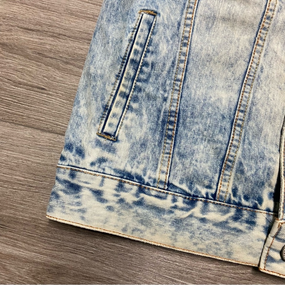 Acid Wash Aeropostale Denim Vest Grunge Steam Punk Festival - Picture 4 of 12